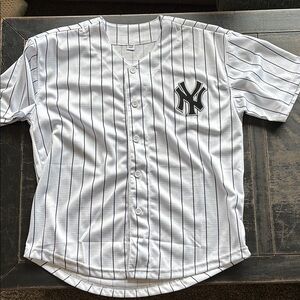 White Pinstripe Baseball Jersey